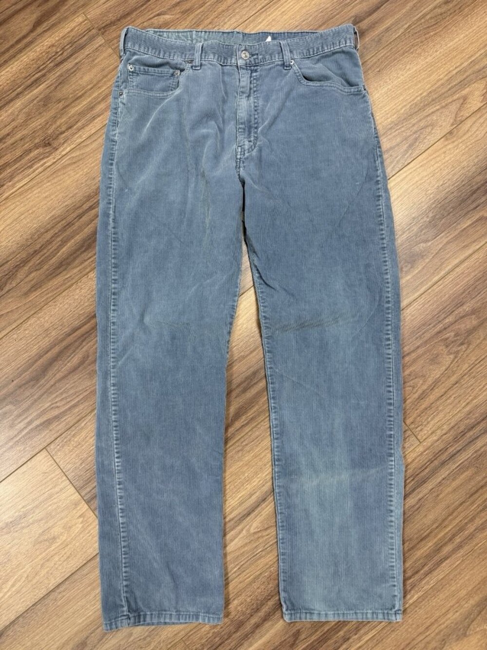 Levi's 505 Light Blue Corduroy Pants Mens 36x32 Regular Fit Straight Leg Cord